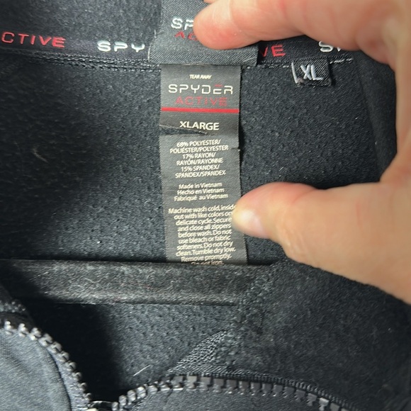 Spyder Active Womens Full Zip Track Jacket Size XL - Black SP883 - Picture 3 of 13